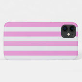 Coques Case-Mate iPhone Bandes de bonbons roses et blanches (Dos (Horizontal))