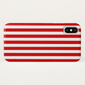 Coques Case-Mate iPhone Bandes de bonbons rouges et blancs (Dos (Horizontal))