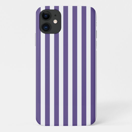 Coques Case-Mate iPhone Bandes de bonbons ultra violettes et blanches (Dos)