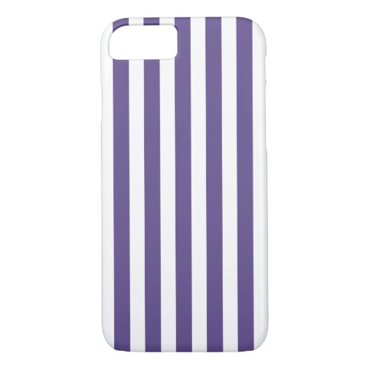 Coques Case-Mate iPhone Bandes de bonbons ultra violettes et blanches (Dos)