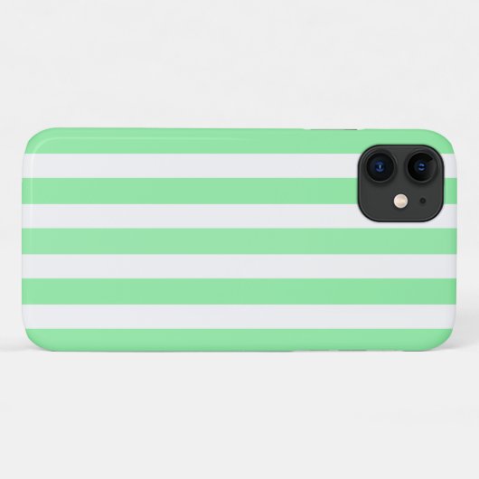 Coques Case-Mate iPhone Bandes de bonbons vert clair (Dos (Horizontal))