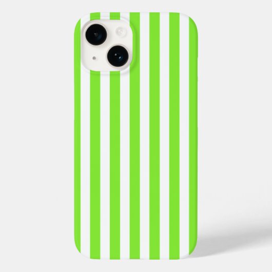 Coques Case-Mate iPhone Bandes de bonbons vert et blanc de chaux (Verso)