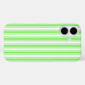 Coques Case-Mate iPhone Bandes de bonbons vert et blanc de chaux (Verso (horizontal))