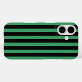 Coques Case-Mate iPhone Bandes de bonbons vert et noir (Verso (horizontal))