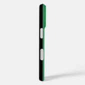 Coques Case-Mate iPhone Bandes de bonbons vert et noir (Verso / Droite)