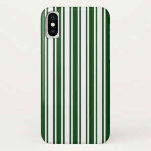 Case-Mate iPhone Case Bandes de bonbons vert foncé et blanc