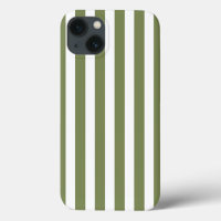 Bandes de bonbons vert olive et blanc Coque-Mate i