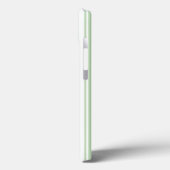 Coques Case-Mate iPhone Bandes de bonbons vert pâle et blanc Coque-Mate iP (Verso / Gauche)