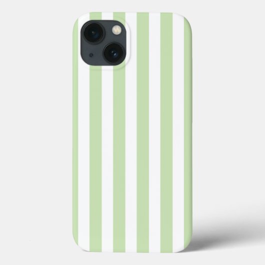 Coques Case-Mate iPhone Bandes de bonbons vert pâle et blanc Coque-Mate iP (Verso)