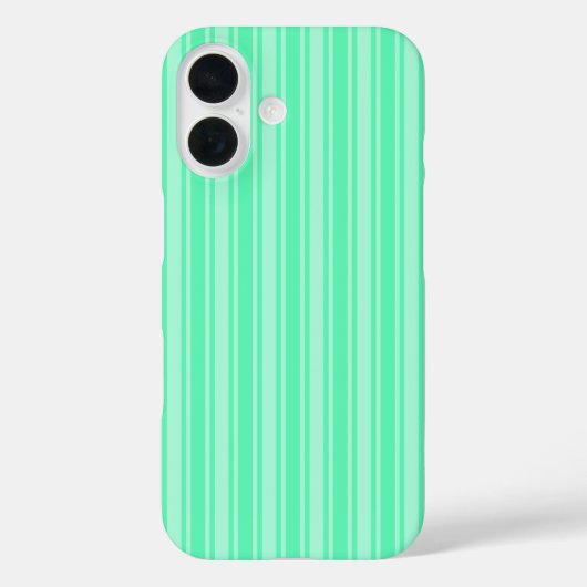Coques Case-Mate iPhone Bandes de bonbons vertes à la menthe (Verso)