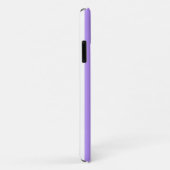 Coques Case-Mate iPhone Bandes de bonbons violettes et blanches (Dos/Droite)