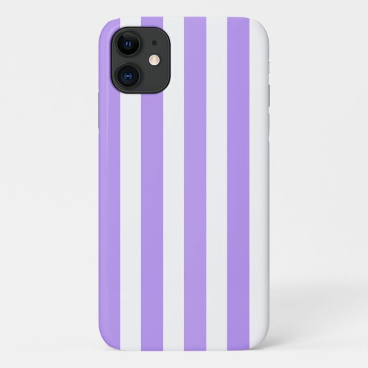 Coques Case-Mate iPhone Bandes de bonbons violettes et blanches (Dos)
