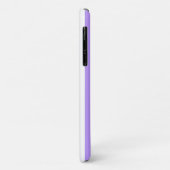 Coques Case-Mate iPhone Bandes de bonbons violettes et blanches (Dos/Gauche)