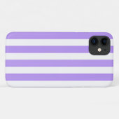 Coques Case-Mate iPhone Bandes de bonbons violettes et blanches (Dos (Horizontal))
