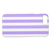 Coques Case-Mate iPhone Bandes de bonbons violettes et blanches (Dos (Horizontal))