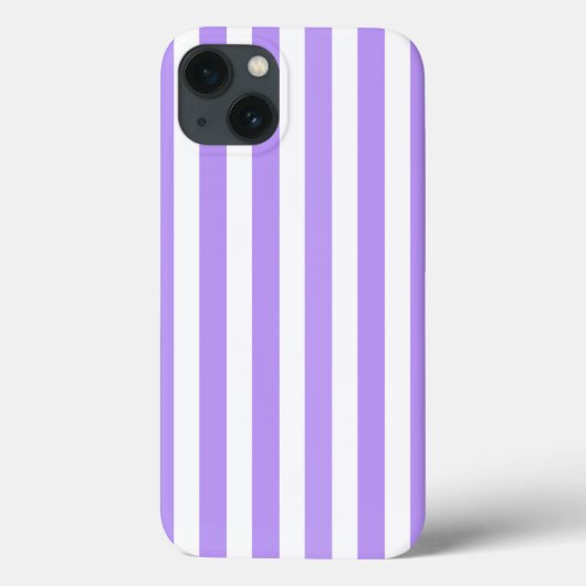Coques Case-Mate iPhone Bandes de bonbons violettes et blanches Coque-Mate (Verso)