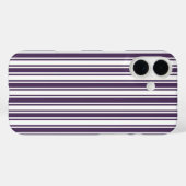 Coques Case-Mate iPhone Bandes de bonbons violettes foncées et blanches (Verso (horizontal))