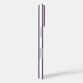 Coques Case-Mate iPhone Bandes de bonbons violettes foncées et blanches (Verso / Droite)