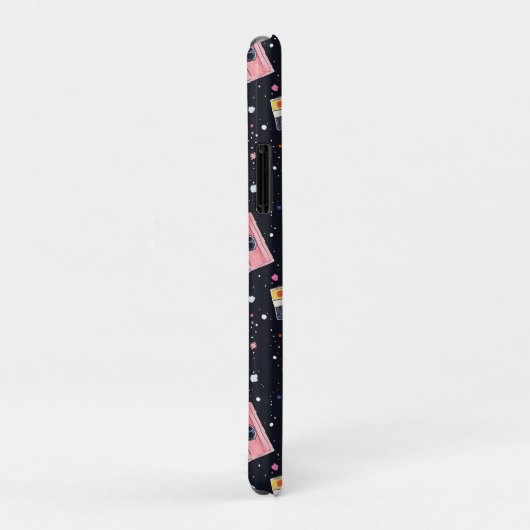 Coques Case-Mate iPhone Bandes de cassettes rétro dans l'espace cosmique (Dos/Droite)