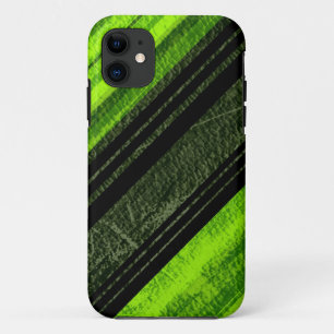 Coques Pour iPhone Bandes de chaux et de grunge noir graphique murale