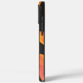 Coques Case-Mate iPhone Bandes de coucher de soleil abstrait avec des form (Verso / Gauche)