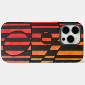 Coques Case-Mate iPhone Bandes de coucher de soleil abstrait avec des form (Verso (horizontal))