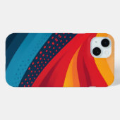 Coques Case-Mate iPhone Bandes de couleurs vives avec motifs à points (Verso (horizontal))