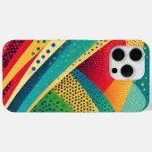 Coques Case-Mate iPhone Bandes de couleurs vives avec points (Verso (horizontal))