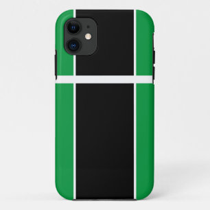 Case-Mate iPhone Case Bandes de course sportives modernes noires et vert