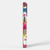 Coques Case-Mate iPhone Bandes de fleurs blanches (Verso / Droite)