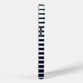 Coques Case-Mate iPhone Bandes de monogramme noir et blanc (Verso / Droite)