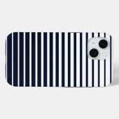 Coques Case-Mate iPhone Bandes de monogramme noir et blanc (Verso (horizontal))