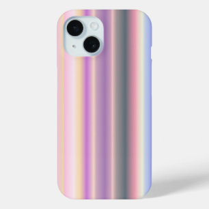 Coque Pour iPhone 15 Bandes de pastel arc-en-ciel - Motif
