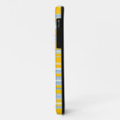 Coques Case-Mate iPhone Bandes de peinture jaune et gris (Dos/Gauche)
