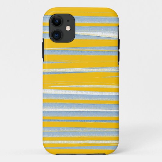 Coques Case-Mate iPhone Bandes de peinture jaune et gris (Dos)