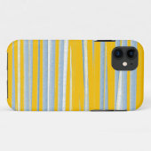 Coques Case-Mate iPhone Bandes de peinture jaune et gris (Dos (Horizontal))