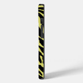 Coques Case-Mate iPhone Bandes de Posters de animaux jaunes et noirs (Verso / Gauche)