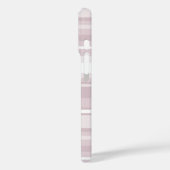 Coques Case-Mate iPhone Bandes de quartz roses monogrammes (Verso / Gauche)