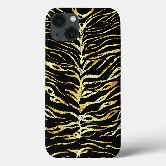 Coques Case-Mate iPhone Bandes de tigre d'or (Verso)