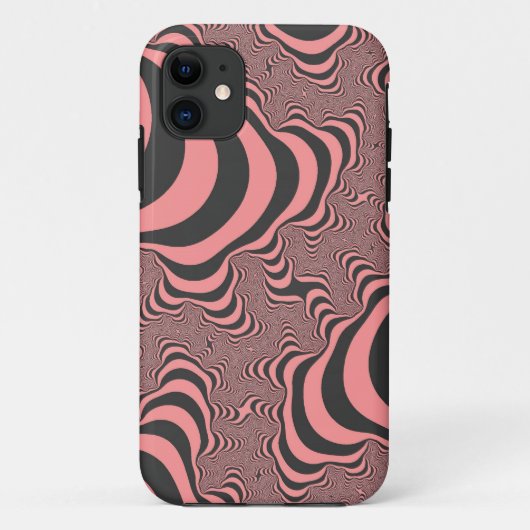 Coques Case-Mate iPhone Bandes de zèbre rose pâle (Dos)