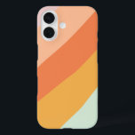 Coques iPhone 16 Bandes Diagonales colorées Retro Sweet Candy Paste<br><div class="desc">Un design graphique à bandes géométriques et rétro amusant dans une jolie palette de couleurs orange,  jaune,  pêche,  corail,  rose pastel et vert menthe.</div>