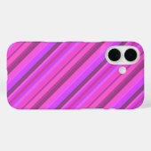 Coques Case-Mate iPhone Bandes diagonales roses (Verso (horizontal))