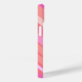 Coques Case-Mate iPhone Bandes diagonales roses modernes mignonnes (Verso / Droite)