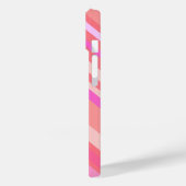 Coques Case-Mate iPhone Bandes diagonales roses modernes mignonnes (Verso / Gauche)