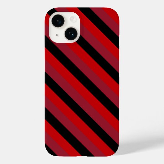 Coques Case-Mate iPhone bandes diagonales rouges gras (Verso)