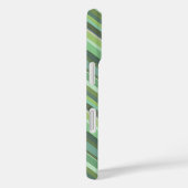 Coques Case-Mate iPhone Bandes diagonales vert olive (Verso / Droite)