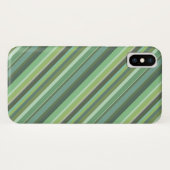 Coques Case-Mate iPhone Bandes diagonales vert olive (Dos (Horizontal))