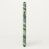 Coques Case-Mate iPhone Bandes diagonales vert olive (Dos/Droite)
