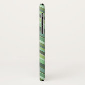 Coques Case-Mate iPhone Bandes diagonales vert olive (Dos/Gauche)