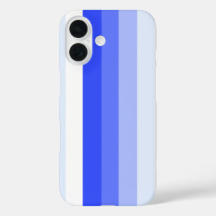 Coques iPhone 16 Bandes d'ombre bleu royal